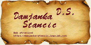 Damjanka Stančić vizit kartica